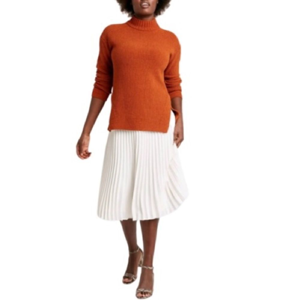 A New Day Rust Mock Turtleneck Long Sleeve Pullover Sweater – Size Large - Picture 2 of 9